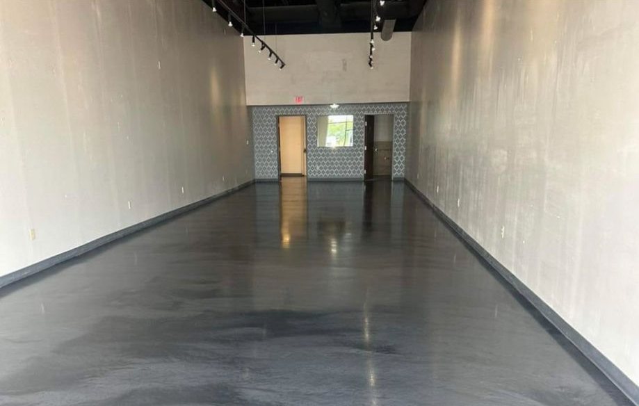 Commercial metallic epoxy floor