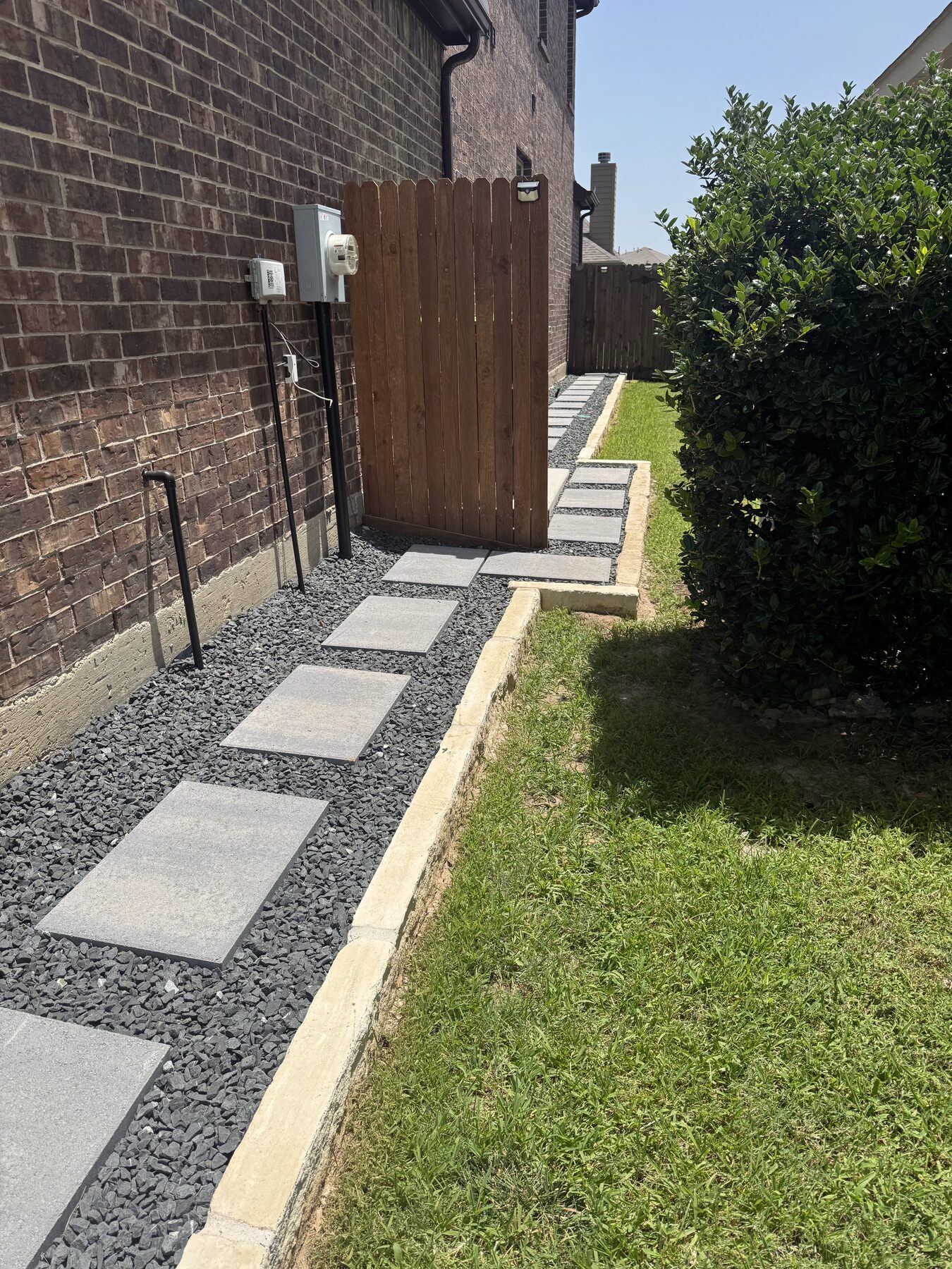 Paver pathway and masonry work