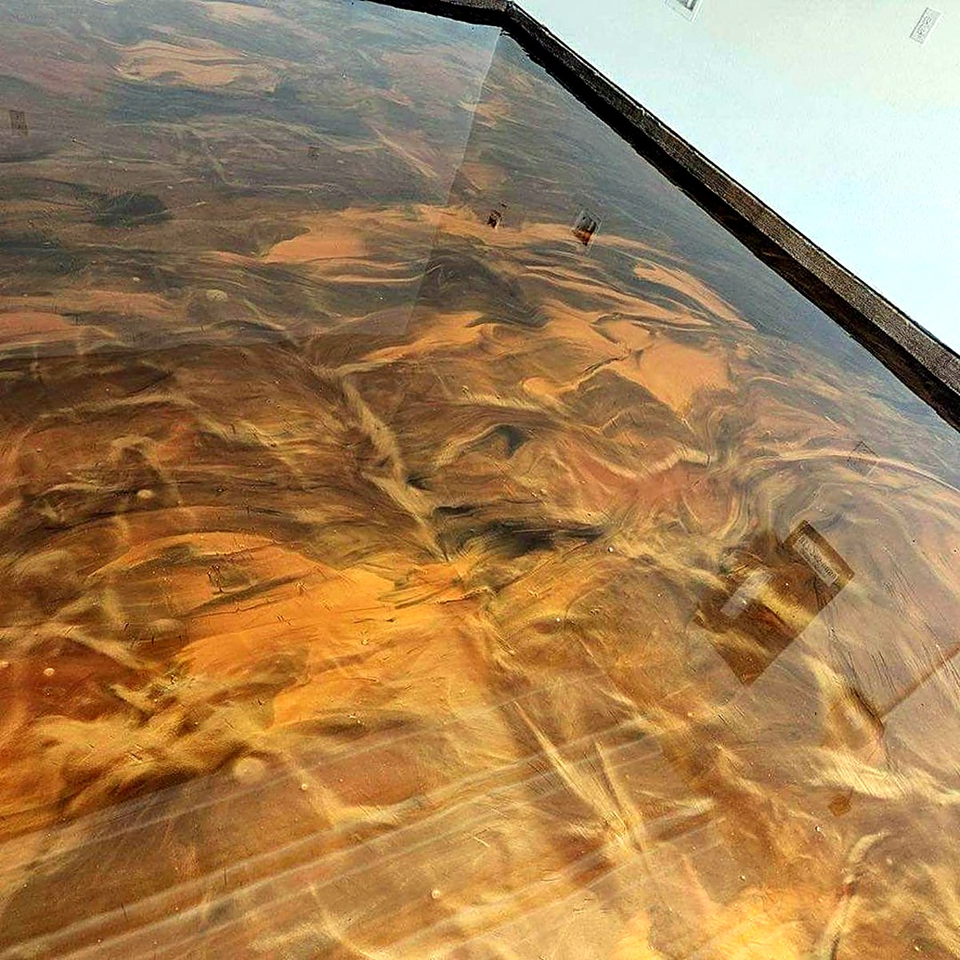 Copper metallic epoxy floor
